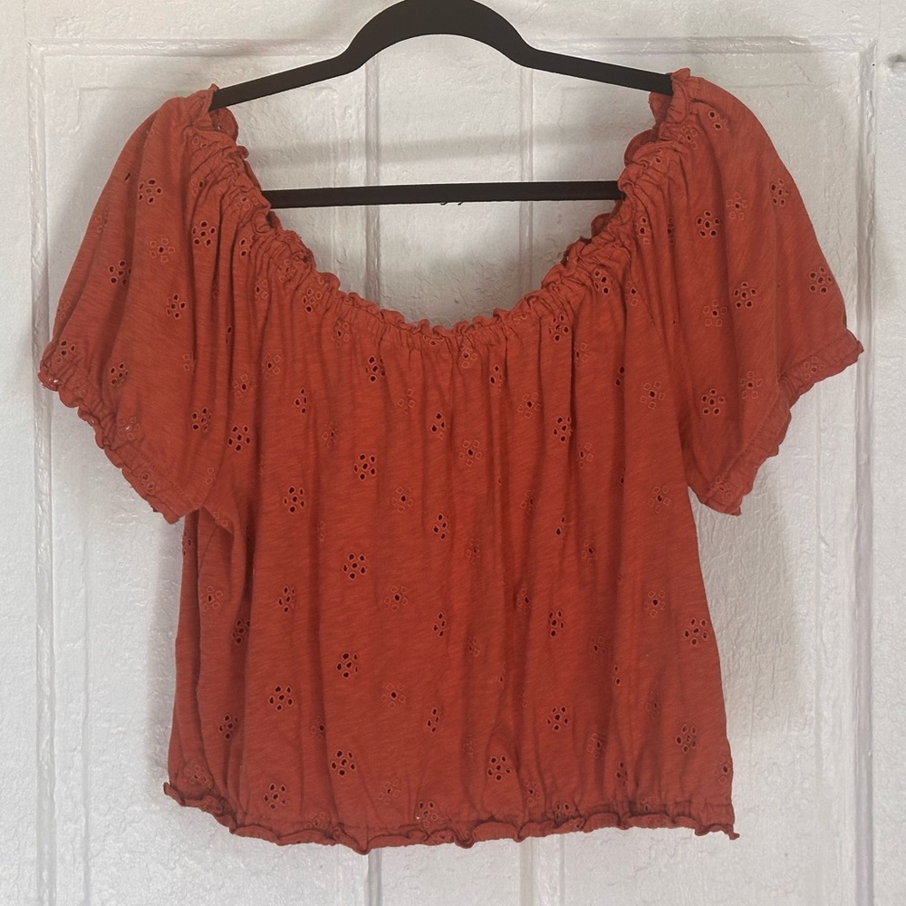 Orange Crop Top - size Large